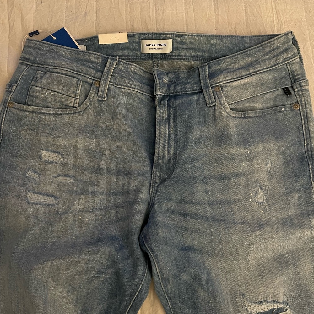 Jack & Jones Men's Faded Blue Slim Jeans